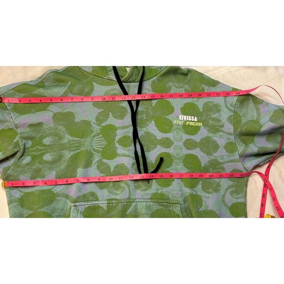 EIVISSA KOBF-PACHA Womens Green & Purple Cloverleaf Hoodie Sweatshirt Size Small - Picture 9 of 9